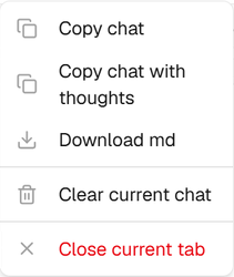 Copy or export a chat